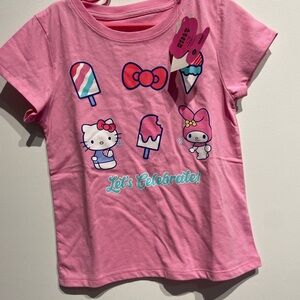 Hello Kitty Pink Girls T-Shirt size S(6/7) NWT